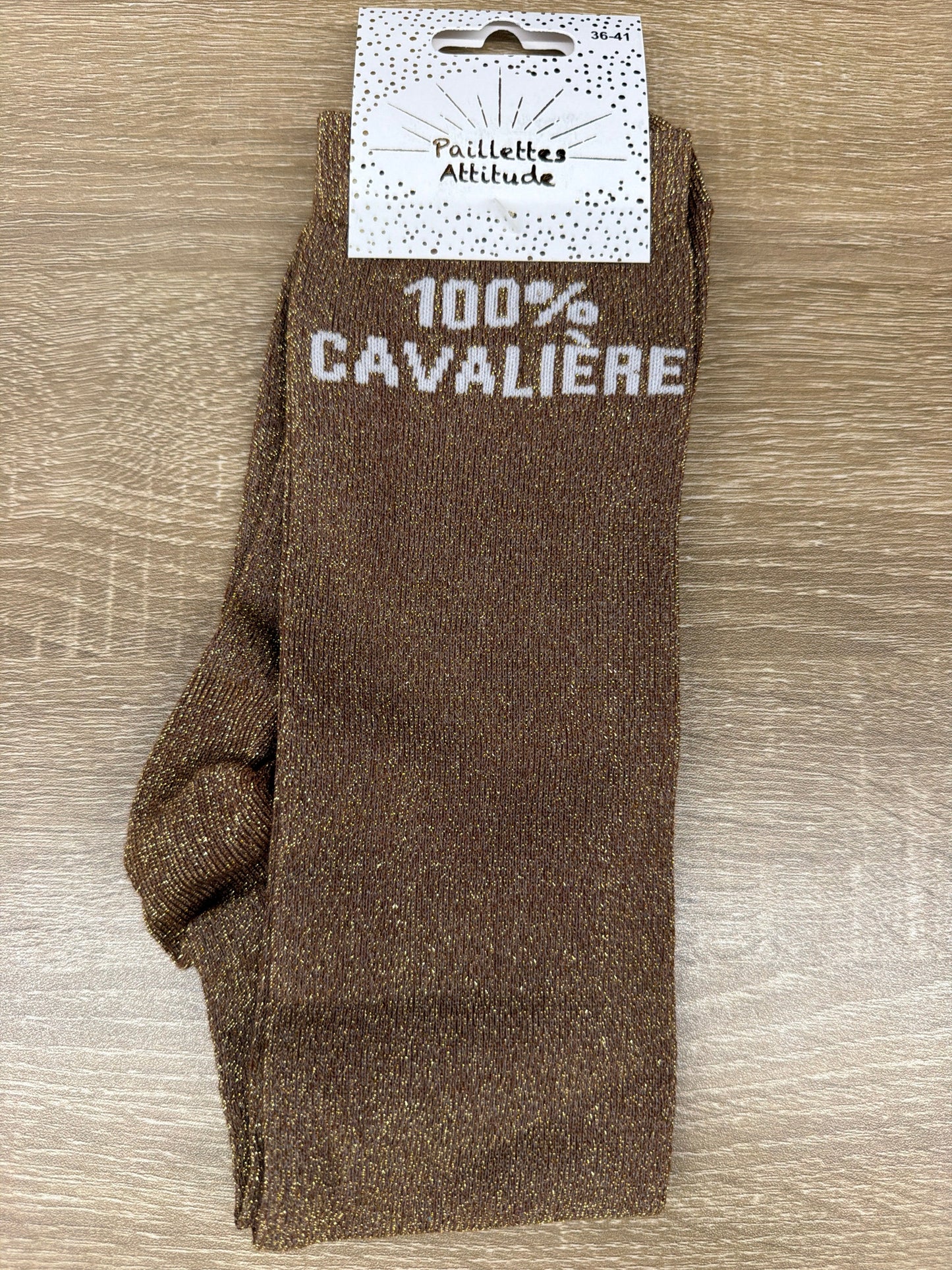 Chaussette Paillettes "100% cavalière" - Paillettes Attitude