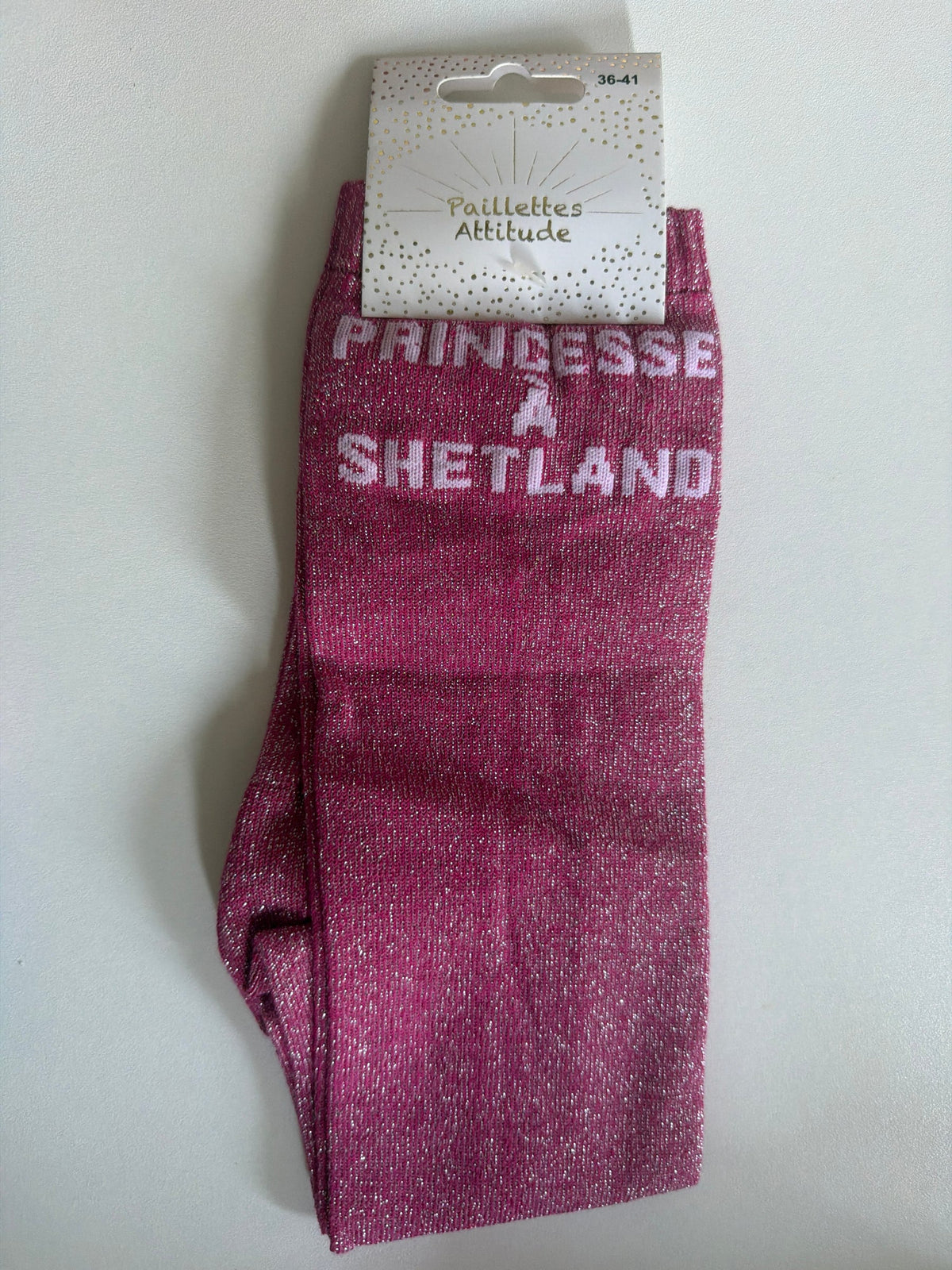 Chaussette Paillettes "Princesse à shetland" - Paillettes Attitude