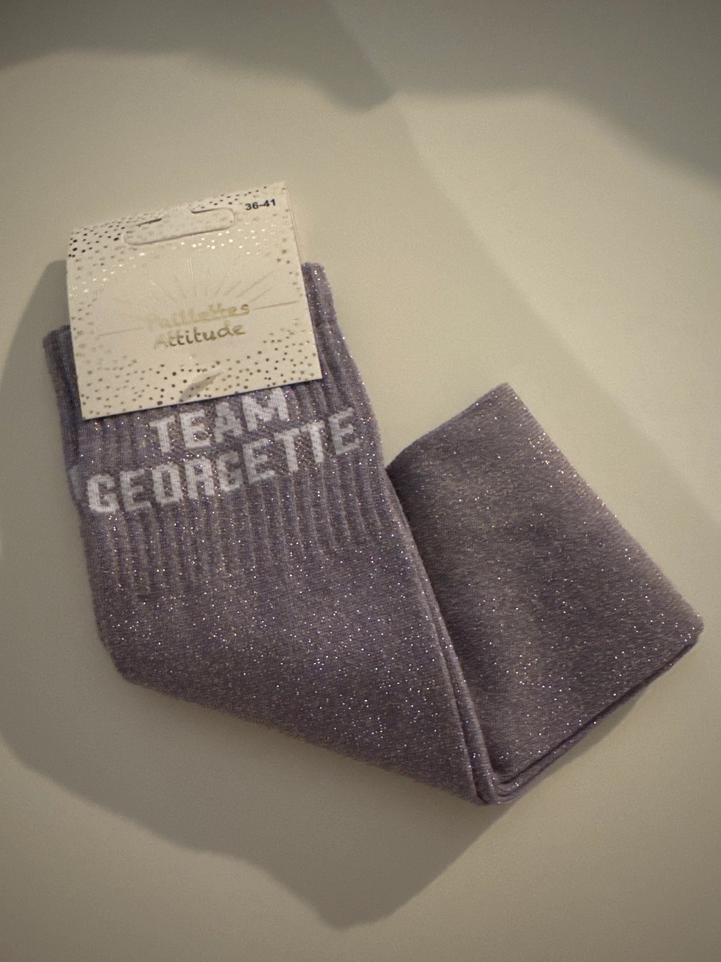 Chaussette Paillettes "TEAM GEORGETTE" - Paillettes Attitude