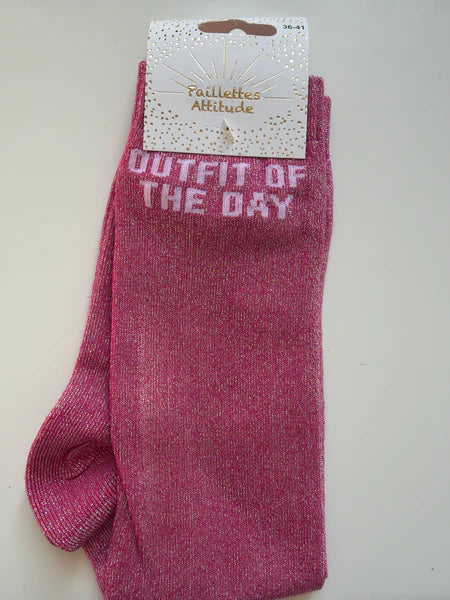 Chaussette Paillettes "Outfit of the day" - Paillettes Attitude