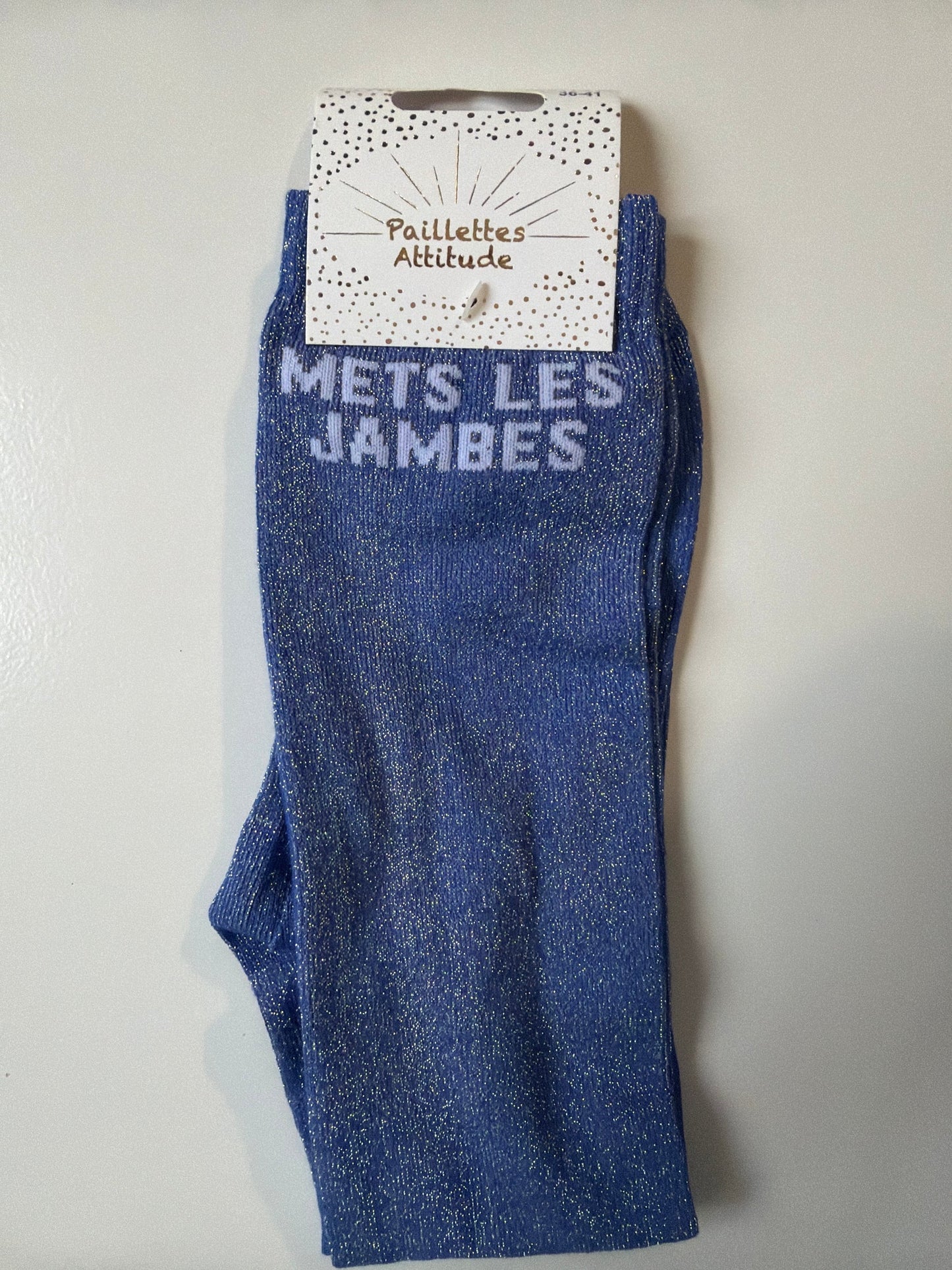 Chaussette Paillettes "METS LES JAMBES" - Paillettes Attitude