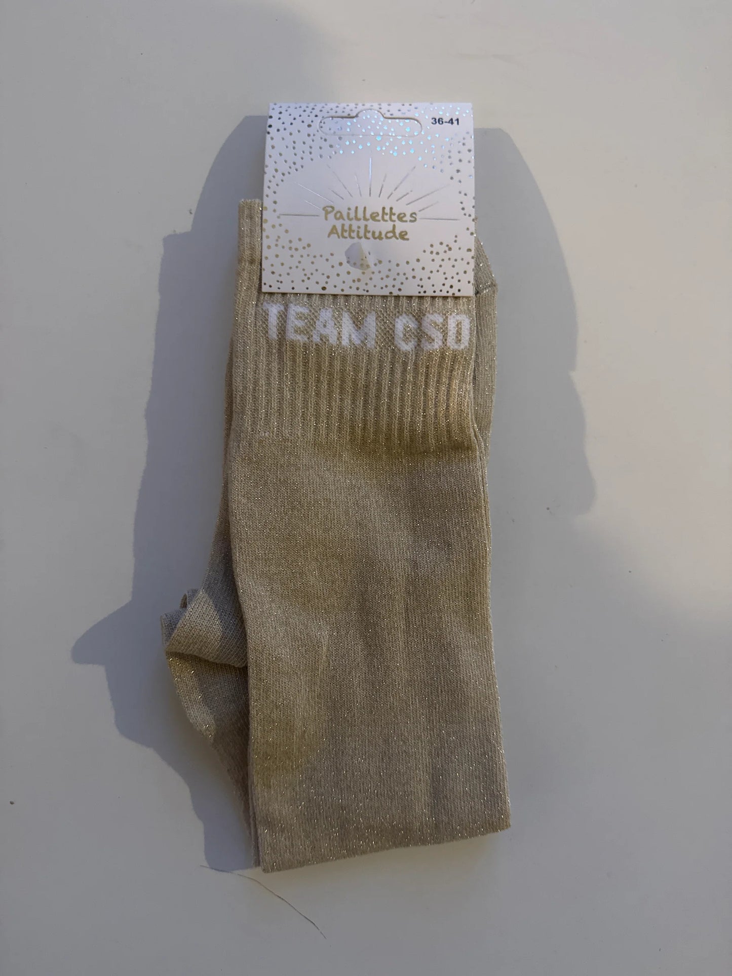 Chaussette Paillettes "TEAM CSO" - Paillettes Attitude