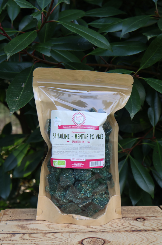 Crackers Spiruline Menthe Poivré - Happy Crackers