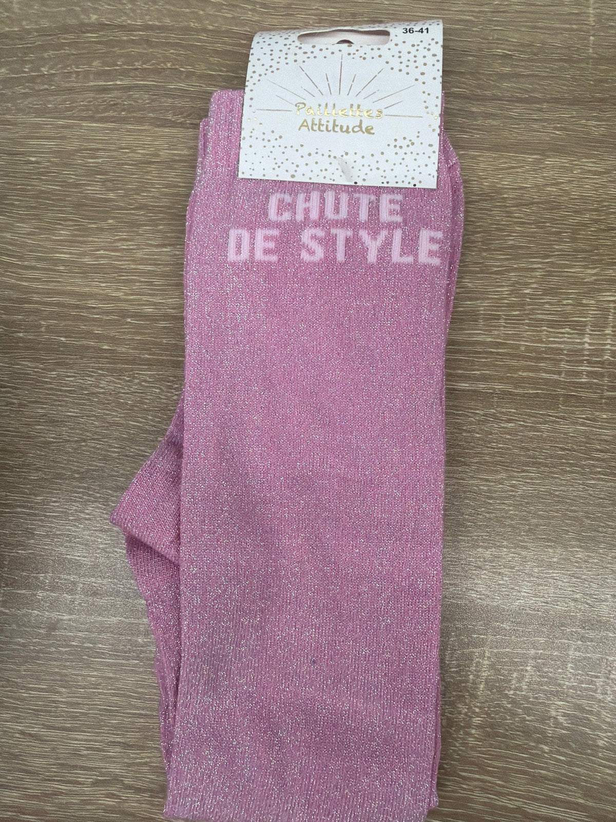 Chaussette Paillettes "CHUTE DE STYLE" - Paillettes Attitude