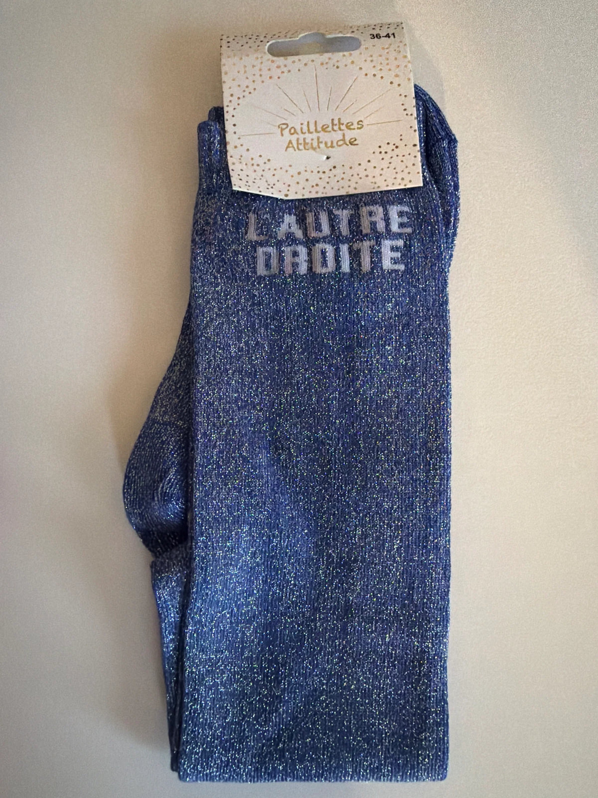 Chaussette Paillettes "l'autre droite" - Paillettes Attitude