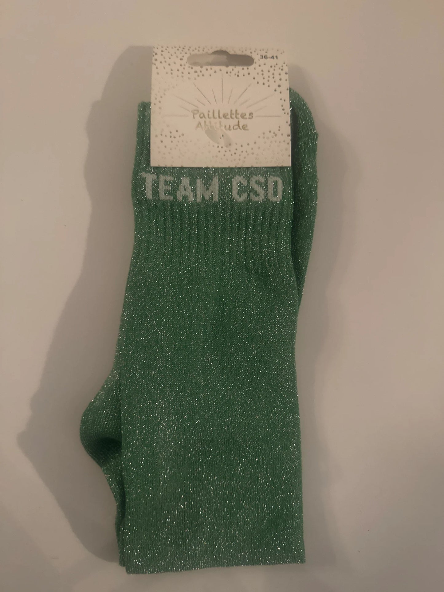 Chaussette Paillettes "TEAM CSO" - Paillettes Attitude