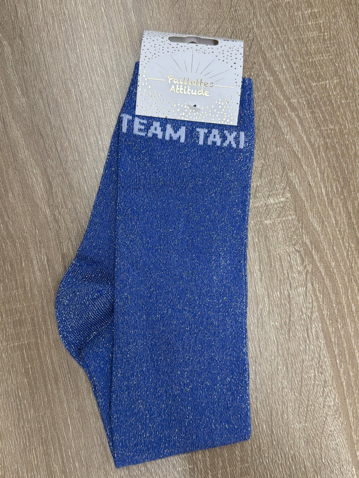 Chaussette Paillettes "TEAM TAXI" - Paillettes Attitude