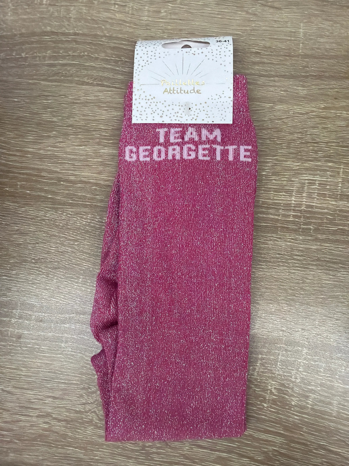 Chaussette Paillettes "TEAM GEORGETTE" - Paillettes Attitude