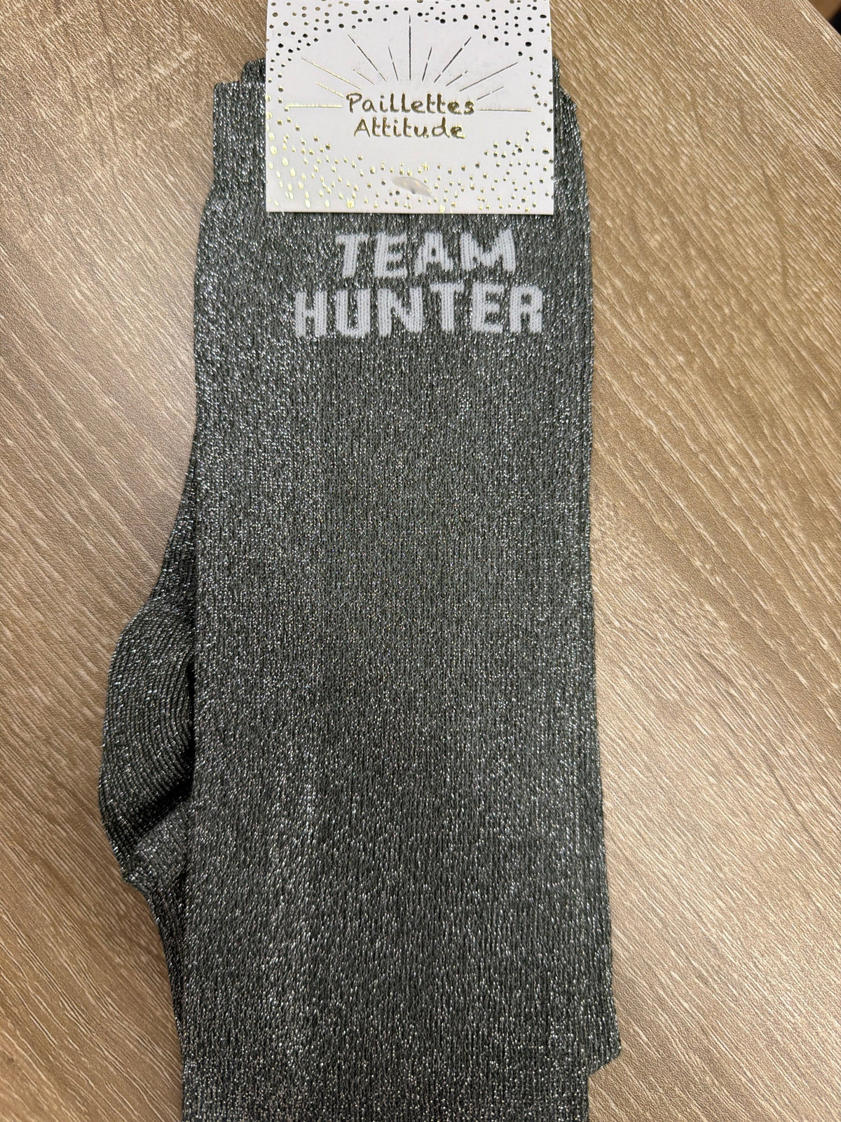 Chaussette Paillettes "team hunter" - Paillettes Attitude