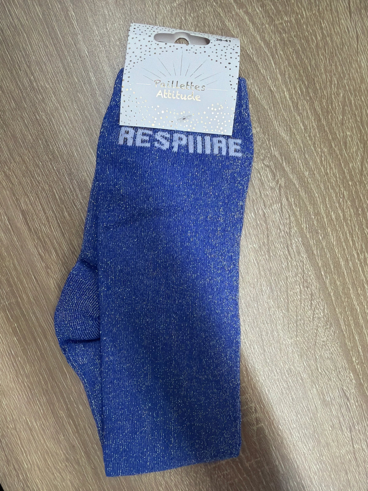Chaussette Paillettes "RESPIREEEE" - Paillettes Attitude