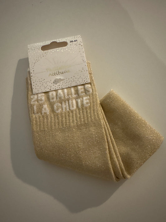 Chaussette Paillettes "25 balles la chute" - Paillettes Attitude