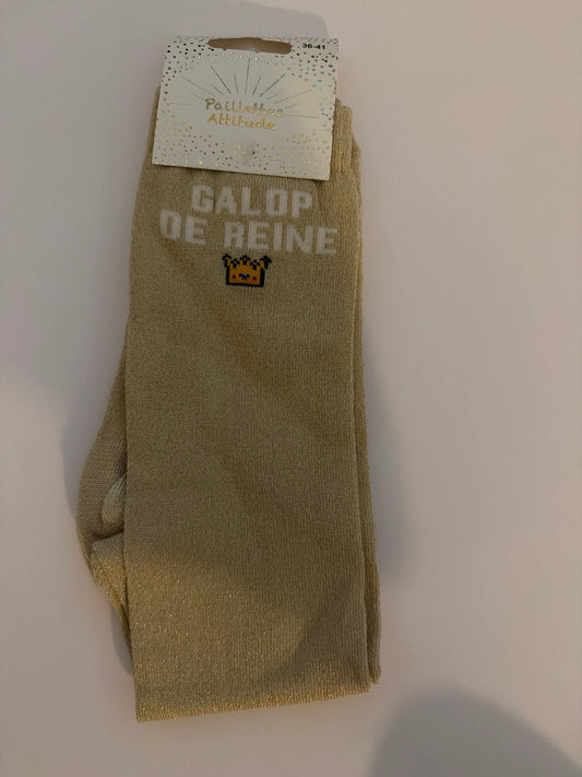 Chaussette Paillettes "GALOP DE REINE 👑" - Paillettes Attitude