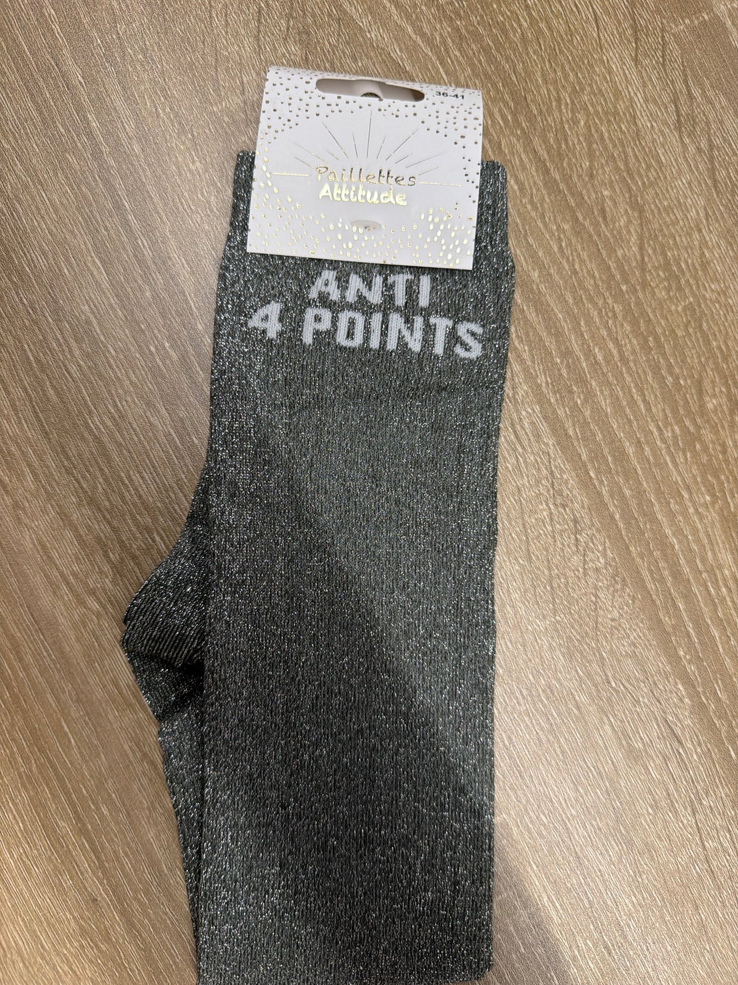 Chaussette Paillettes "ANTI 4 POINTS" - Paillettes Attitude
