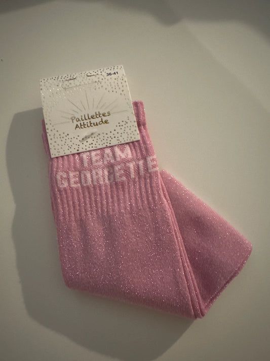 Chaussette Paillettes "TEAM GEORGETTE" - Paillettes Attitude