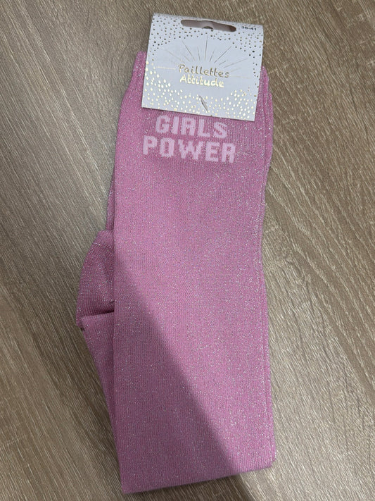 Chaussette Paillettes "GIRL POWER" - Paillettes Attitude