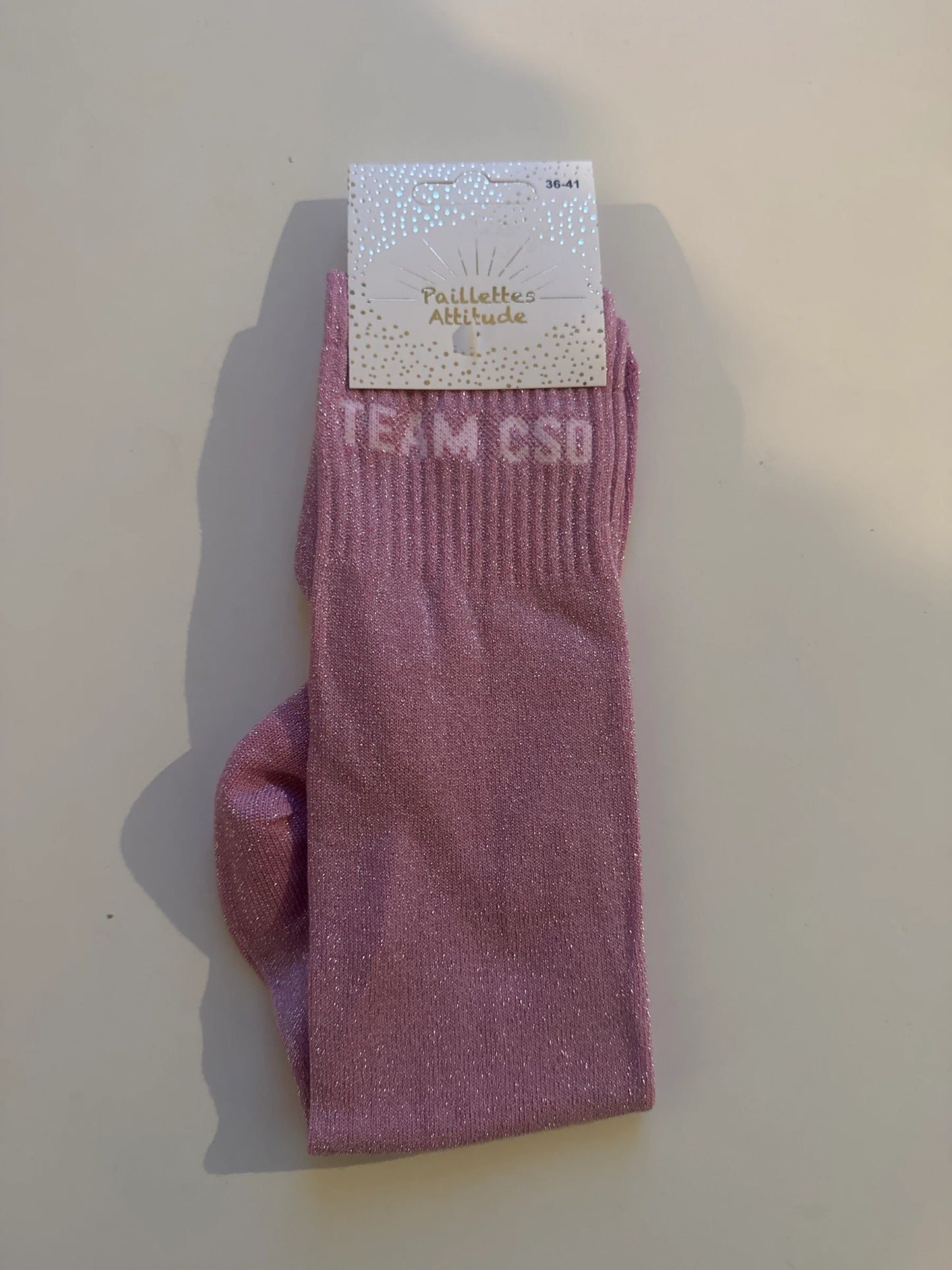 Chaussette Paillettes "TEAM CSO" - Paillettes Attitude