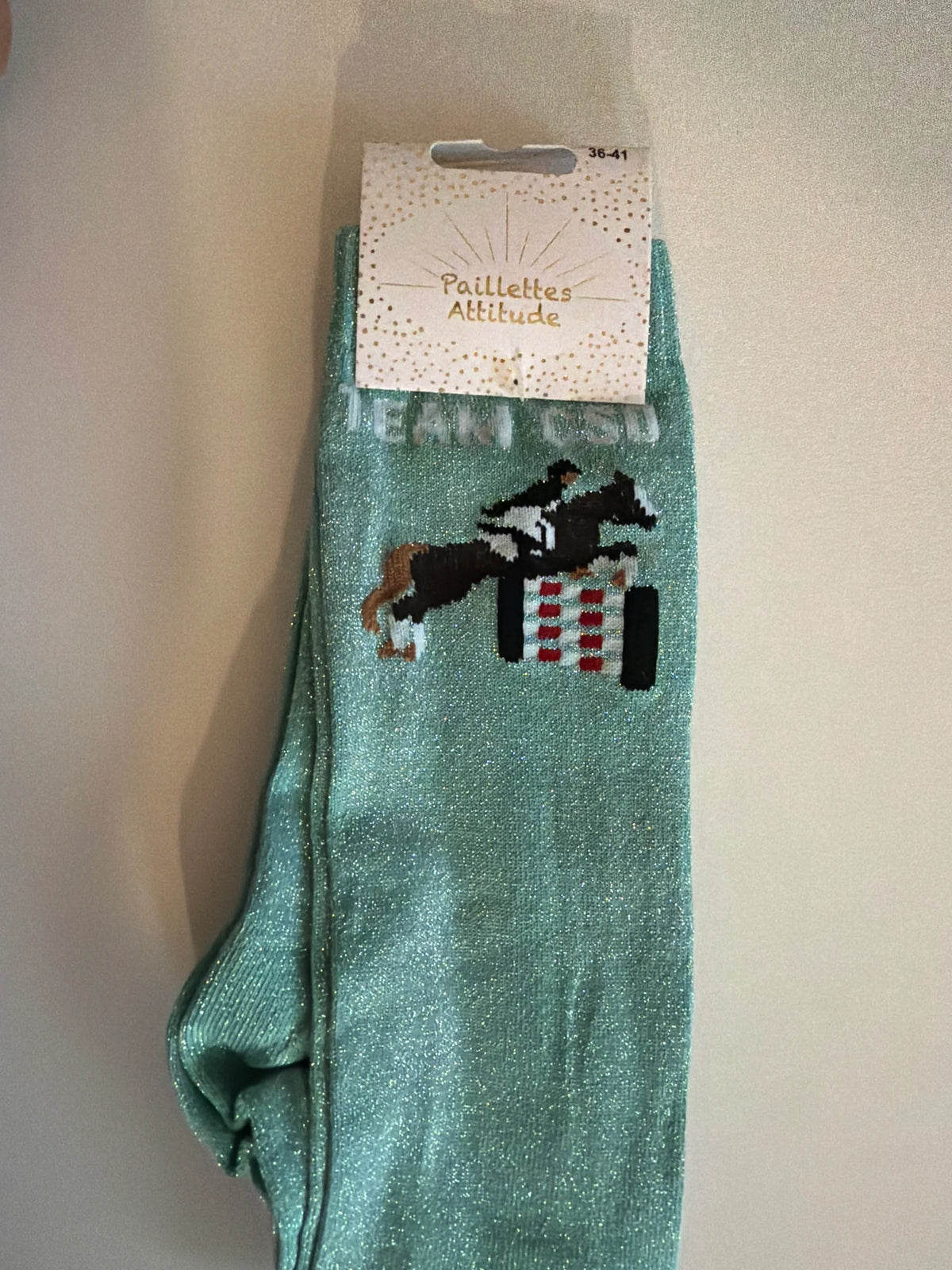 Chaussette Paillettes "TEAM CSO" - Paillettes Attitude