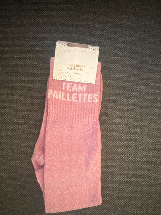 Chaussette Paillettes "TEAM PAILLETTES" - Paillettes Attitude