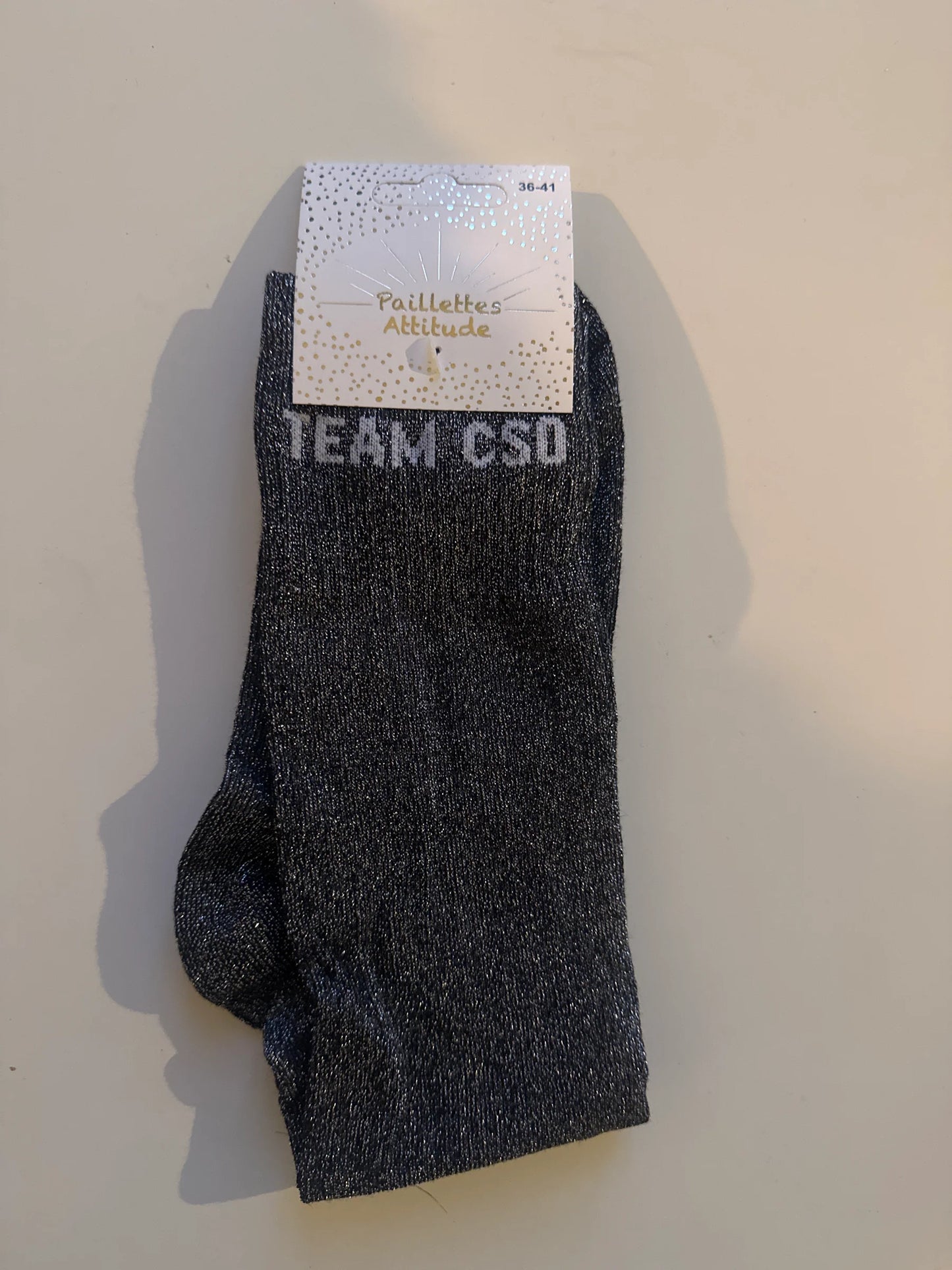Chaussette Paillettes "TEAM CSO" - Paillettes Attitude