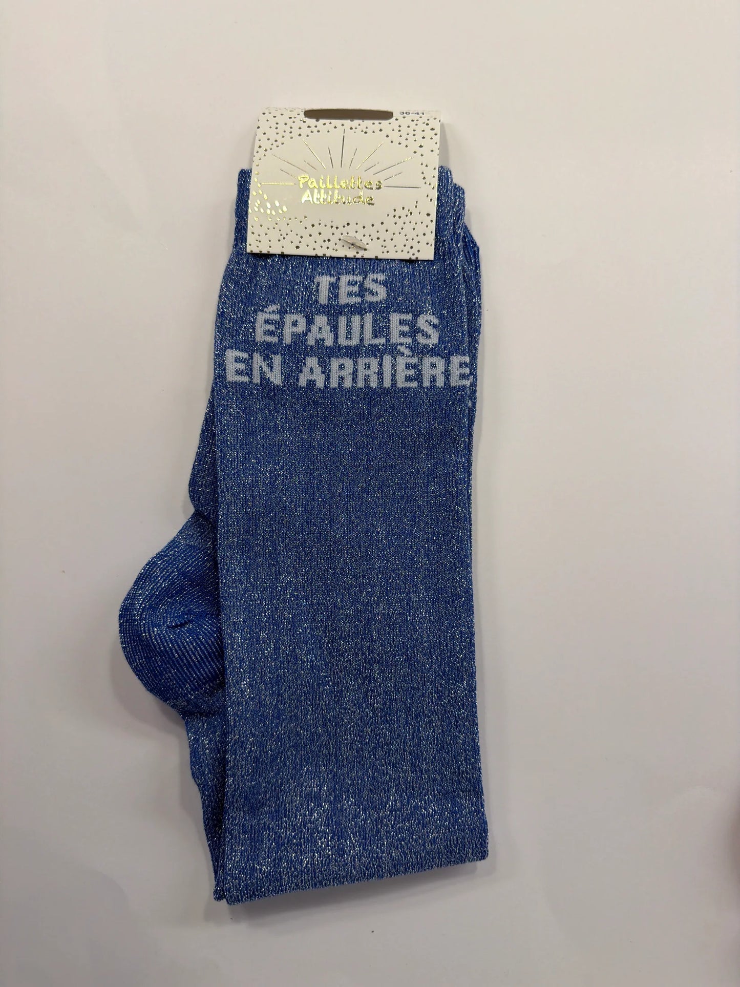 Chaussette Paillettes "Tes épaules en arrière" - Paillettes Attitude