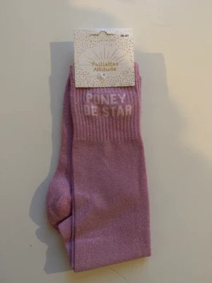 Chaussette Paillettes "PONEY DE STAR" - Paillettes Attitude