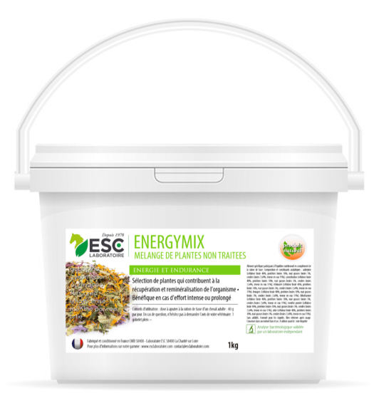 ENERGYMIX – Soutien de l’effort chez le cheval – Mélange de plantes - ESC Laboratoire