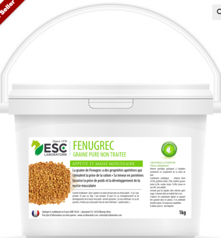 Fenugrec - État et Muscles Cheval - ESC Laboratoire