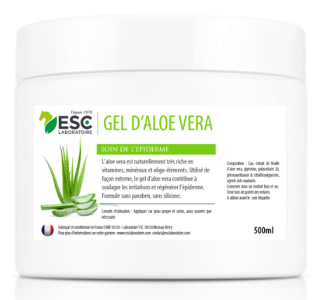 Gel D'aloe Vera, Soin régénérant de l’épiderme du cheval - ESC Laboratoire