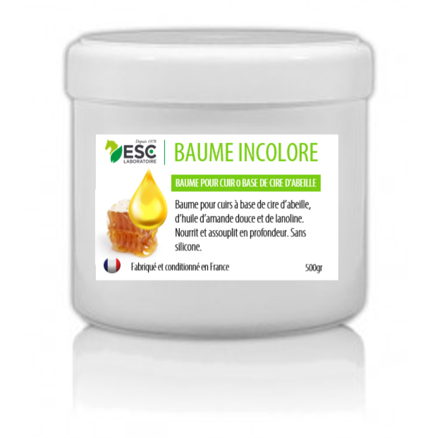 BAUME POUR CUIR incolore nourrissant – à base de cire d’abeille - ESC Laboratoire