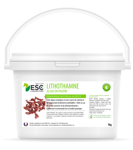 LITHOTHAMNE – Reminéralisation et acidité gastrique cheval - ESC Laboratoire